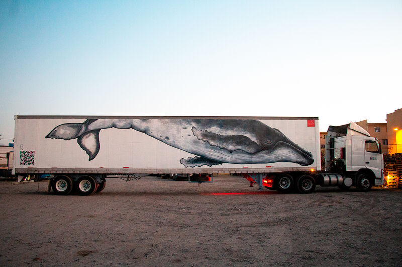 Ballena Viajera - a Urban Art by Freddy Faundez Campodonico